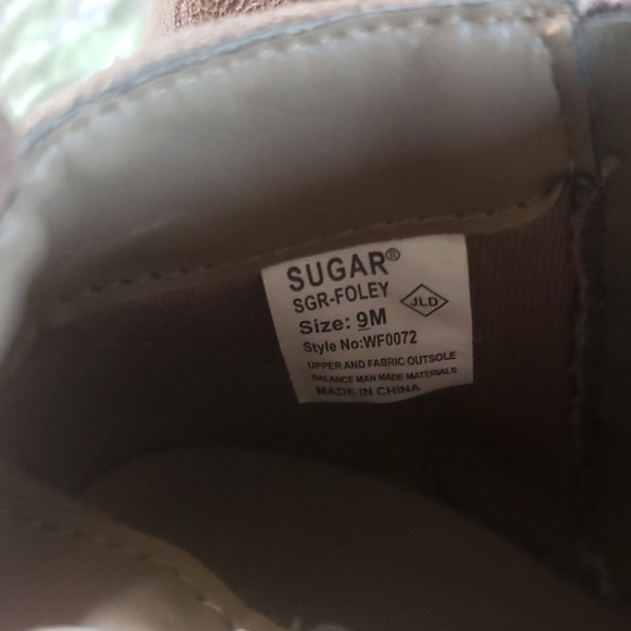 Sugar Faux Suede Brown Platform Shoes Sz 9 - Picture 6 of 8